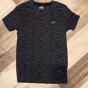 Hollister Men's Black T-Shirt heathered S EUC